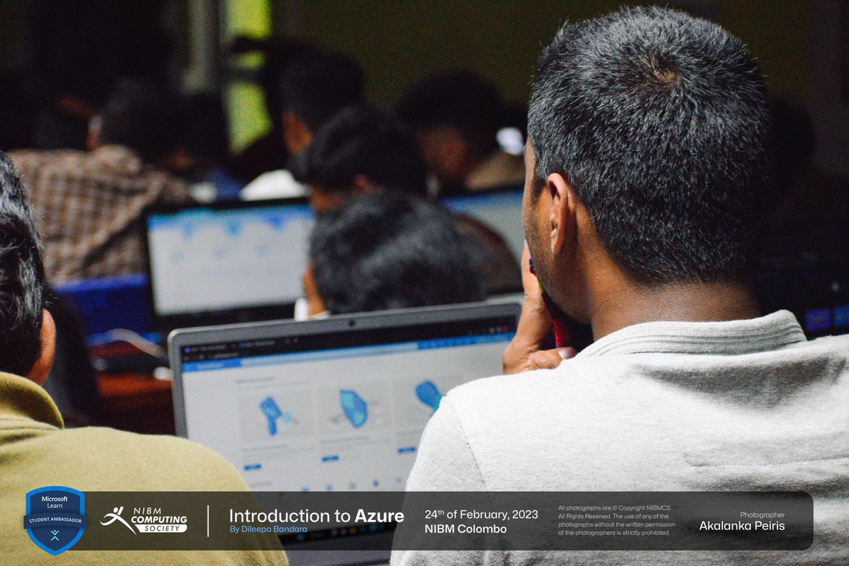 nibmcs's tweet image. Our Introduction to Azure event on 24th February 2023 brought together 100 tech enthusiasts for a hands-on experience with cloud computing.
#MSFTStudentAmbassadors #MLSA #Azure #MicrosoftLearn #Beginner #AzureforStudents #NIBMCS #NIBM
