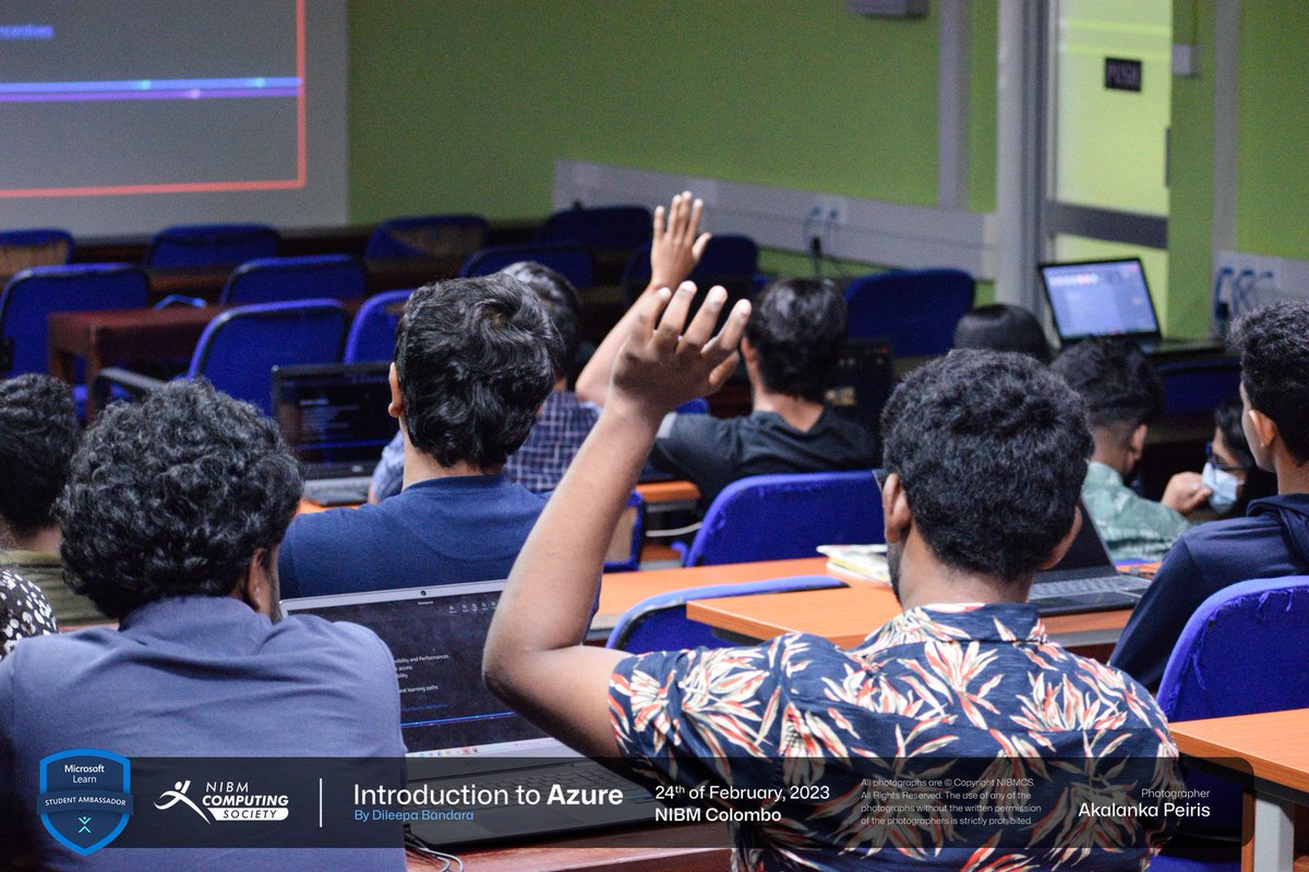 nibmcs's tweet image. Our Introduction to Azure event on 24th February 2023 brought together 100 tech enthusiasts for a hands-on experience with cloud computing.
#MSFTStudentAmbassadors #MLSA #Azure #MicrosoftLearn #Beginner #AzureforStudents #NIBMCS #NIBM