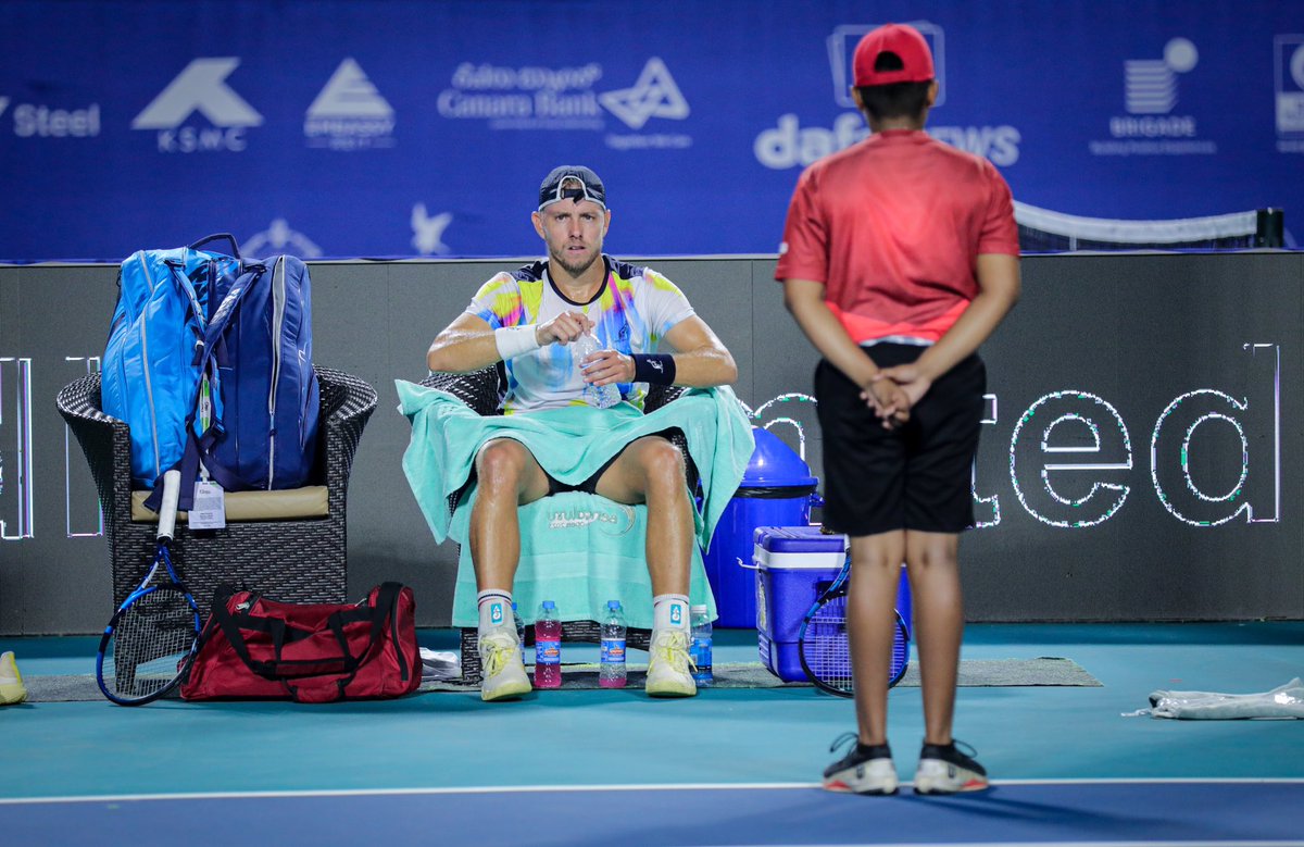 Nail-biting final set alert! @MaxPurcell98 and @JamesDuck21 are going head-to-head in an intense battle for the #DafaNewsBengaluruTennisOpen title! Both players are giving it their all, with neither giving an inch and the scores going neck to neck 4-4. Who will come out on top?