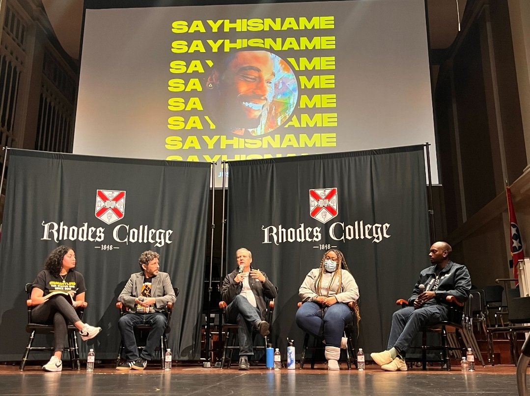 MLK50Memphis's tweet photo. Think BIG: Our criminal justice reporter @isthatbritt moderating @mattytheglue's #ReimaginingSafety documentary panel at @RhodesCollege #Memphis https://t.co/AHu9ThUFLs