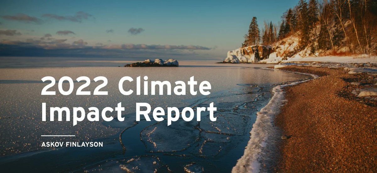 Keep The North Cold isn’t a slogan – as a Certified B Corp, it's a promise we make to our customers and the planet. Our 2022 Impact Report is an opportunity to share our progress, as well as our challenges, and gives you the opportunity to check our math. askovfinlayson.com/impact-2022
