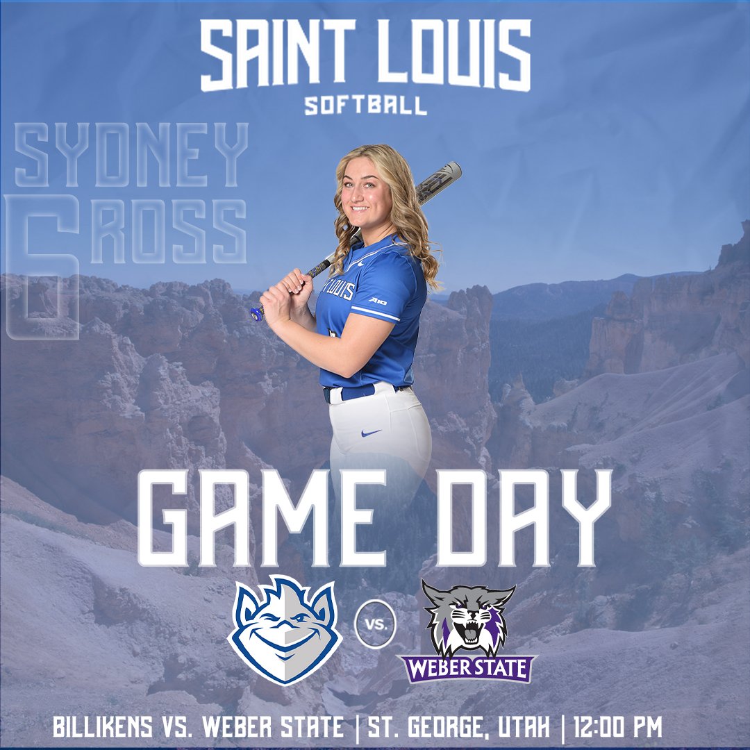 One more in Utah!

🆚 <a href="/wsusoftball/">Weber State Softball</a> 
🕰️ 12:00 PM
📍 St. George, Utah
📺 WAC International

#SLUSoftball