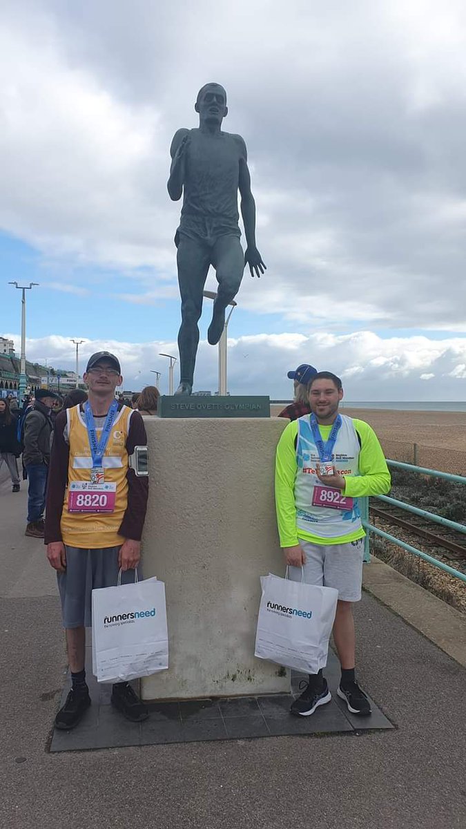 Me and my cousin completed the Brighton half marathon. 
#BrightonHalfMarathon 
#teambeacon 
#chestnuttreehouse