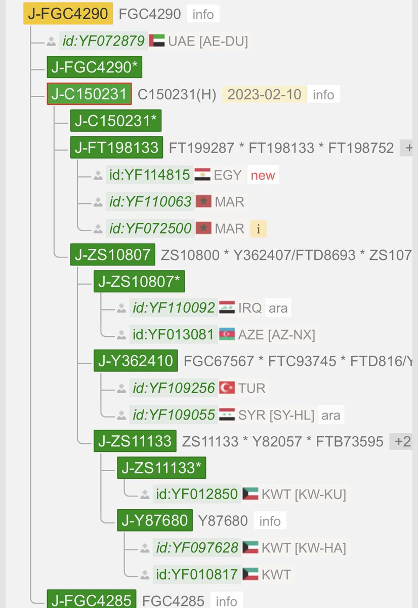 FGC4290's tweet photo. #C150231 تحور جديد  مكتشف لدى Yfull وغير معترف به لدى TheYtree منبثق من #FGC4290 يجمع بين الفرع #FT198133 والفرع #ZS10800 https://t.co/bl8g0DvCsT