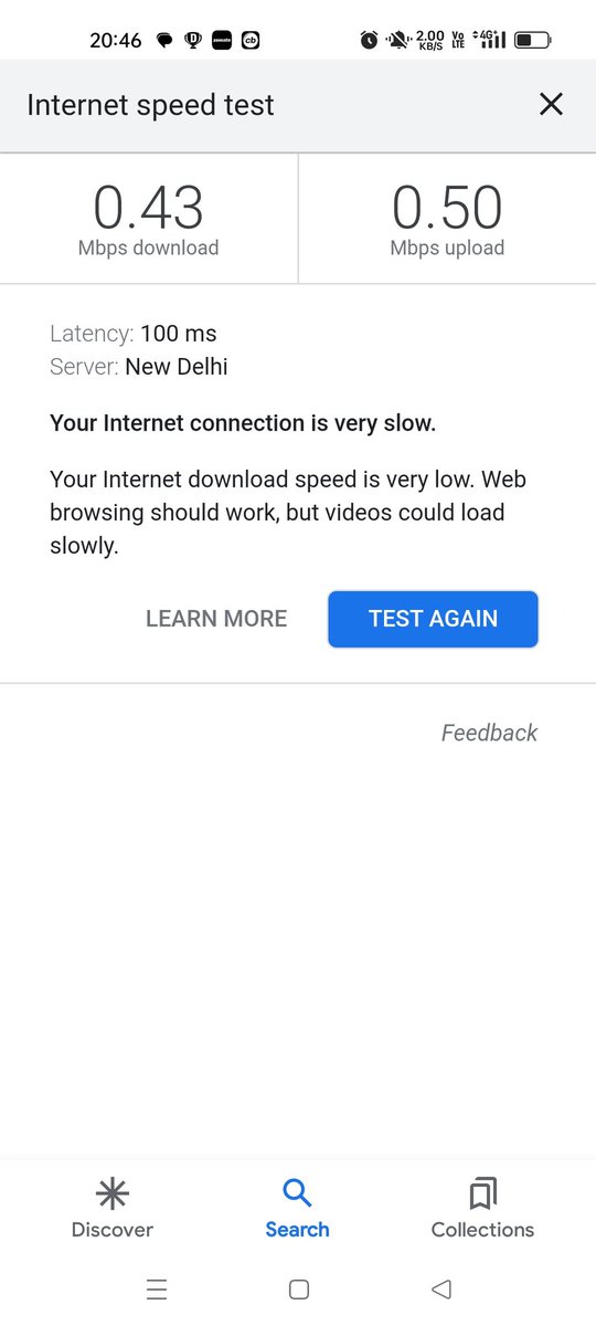 amitcool329's tweet photo. @JioCare thanks for superfast slow speed . Waste of money https://t.co/QFg6ddsxDK