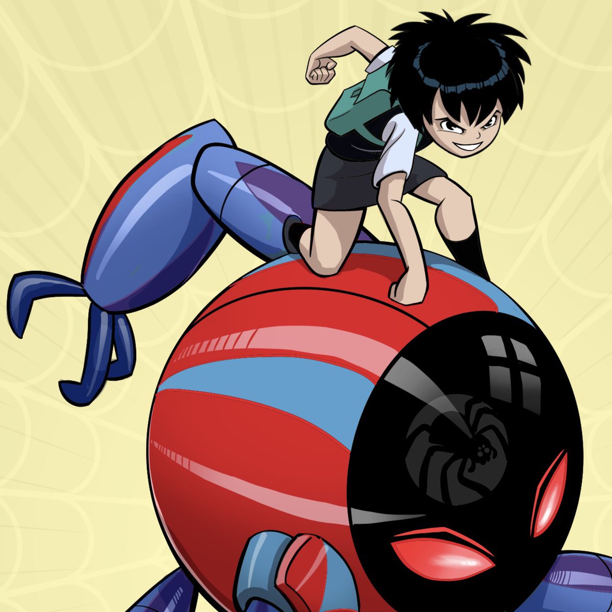 Tonycartoonish's tweet photo. Here is an updated Peni Parker. Forgot her spider friend. Can you find it? #webruary2023 #webruary #peniparker #spiderman #intothespiderverse #adobefresco https://t.co/nu9WL00JWF