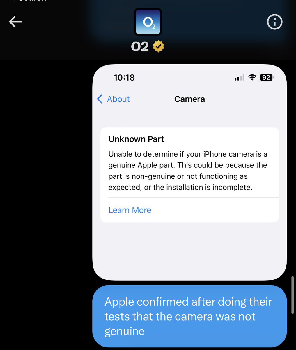 gi38928705's tweet photo. @emmachammond @O2 @TheO2 I ordered online iPhone 13pro 1 TB ,  it costed me nearly 1.7k ,I am still paying instalments since April 22. Collected the phone from local o2 shop , reported immediately of issue within few days of collection but nothing done by @O2 https://t.co/XDgqxg1xRc