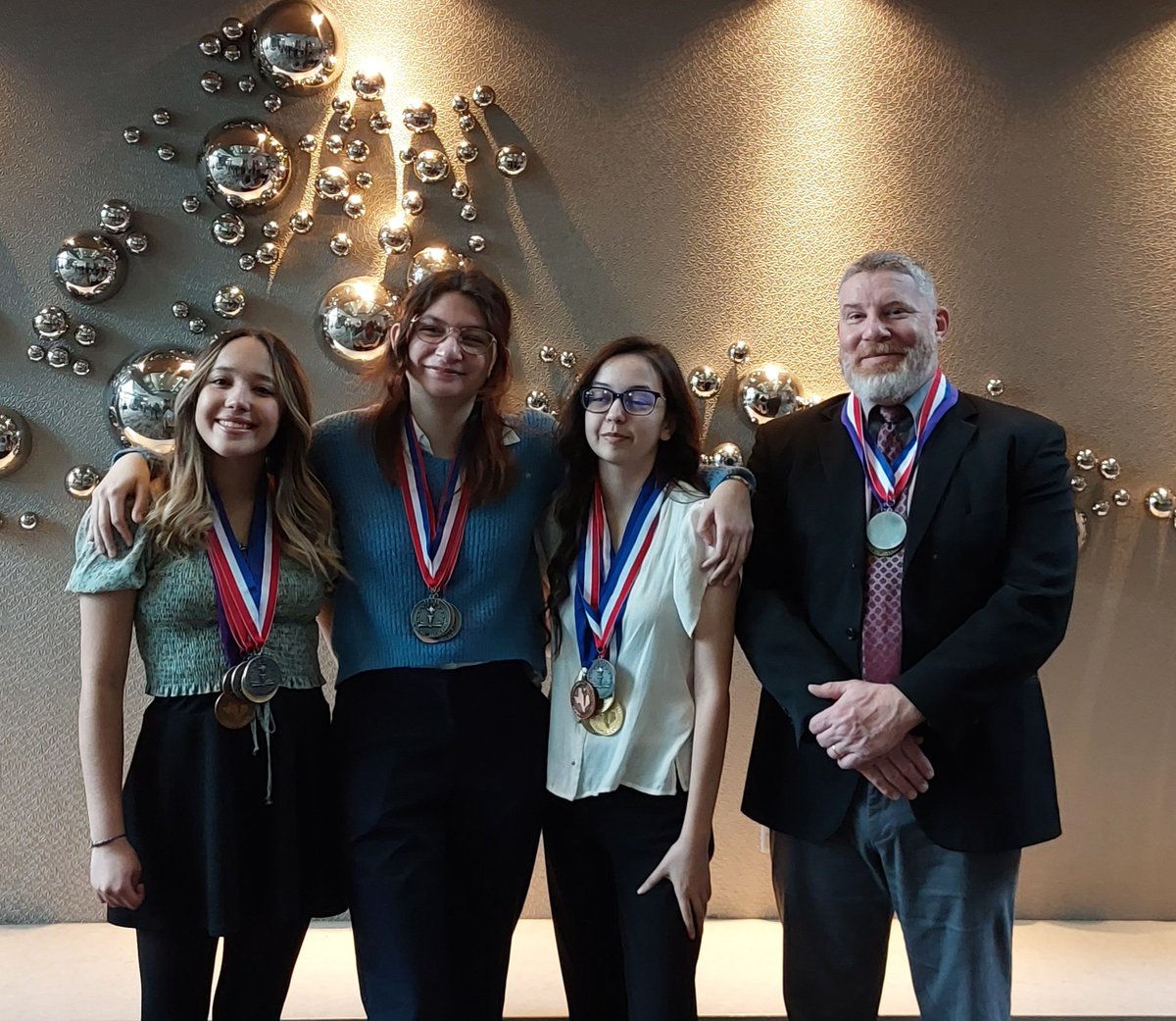 P_Bralich's tweet photo. Success! The @Ysleta_YWLA Academic Decathlon team takes 2nd Place at the @AcadecTx Frisco State Finals! $5800 earned in scholarships! 

I couldn't be more proud of this wonderful group of scholars!
#TXAcDecState #TheDistrict #GeekGoddesses @YISDFineArts
@MalindaVillalo2 @ywprep https://t.co/r1EbLFZuhW