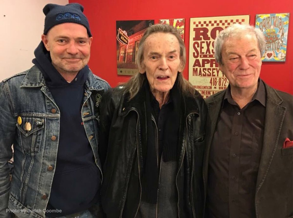 Three Legendary Gords 🍁🎶🎥      
~ Photo of Gord Downie, Gordon Lightfoot & Gordon Pinsent taken six years ago, February 2nd, 2017. 
#RestInPeace #GordonPinsent ❤️