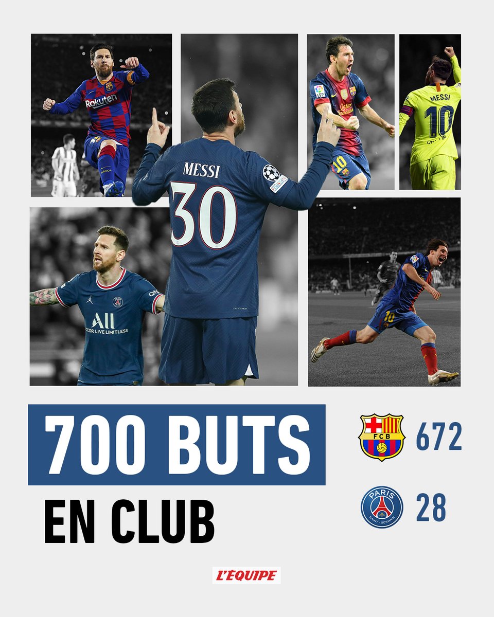 En marquant contre l'OM, Lionel Messi a marqué son 700e but en club > ow.ly/4Ec050N33ME #OMPSG