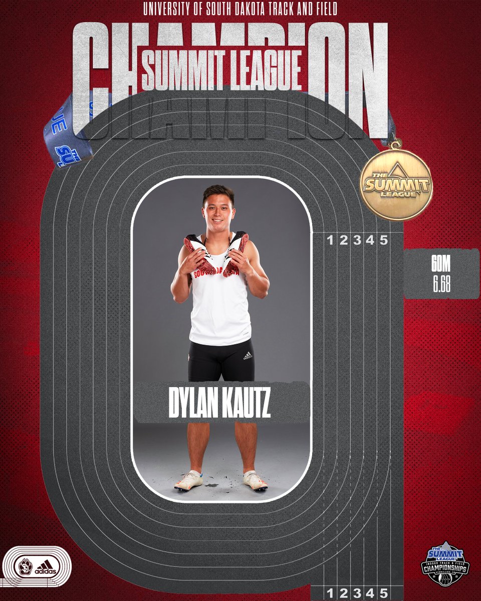 SDCoyotesXCTF's tweet photo. Title defended. 😤

Men's 60 meters
🥇 Dylan Kautz, 6.68
🥉 Ardell Inlay, 6.79
7. Ken-Mark Minkoski, 6.87

#GoYotes x #WeAreSouthDakota  🐾 https://t.co/M5MQQNQjWw