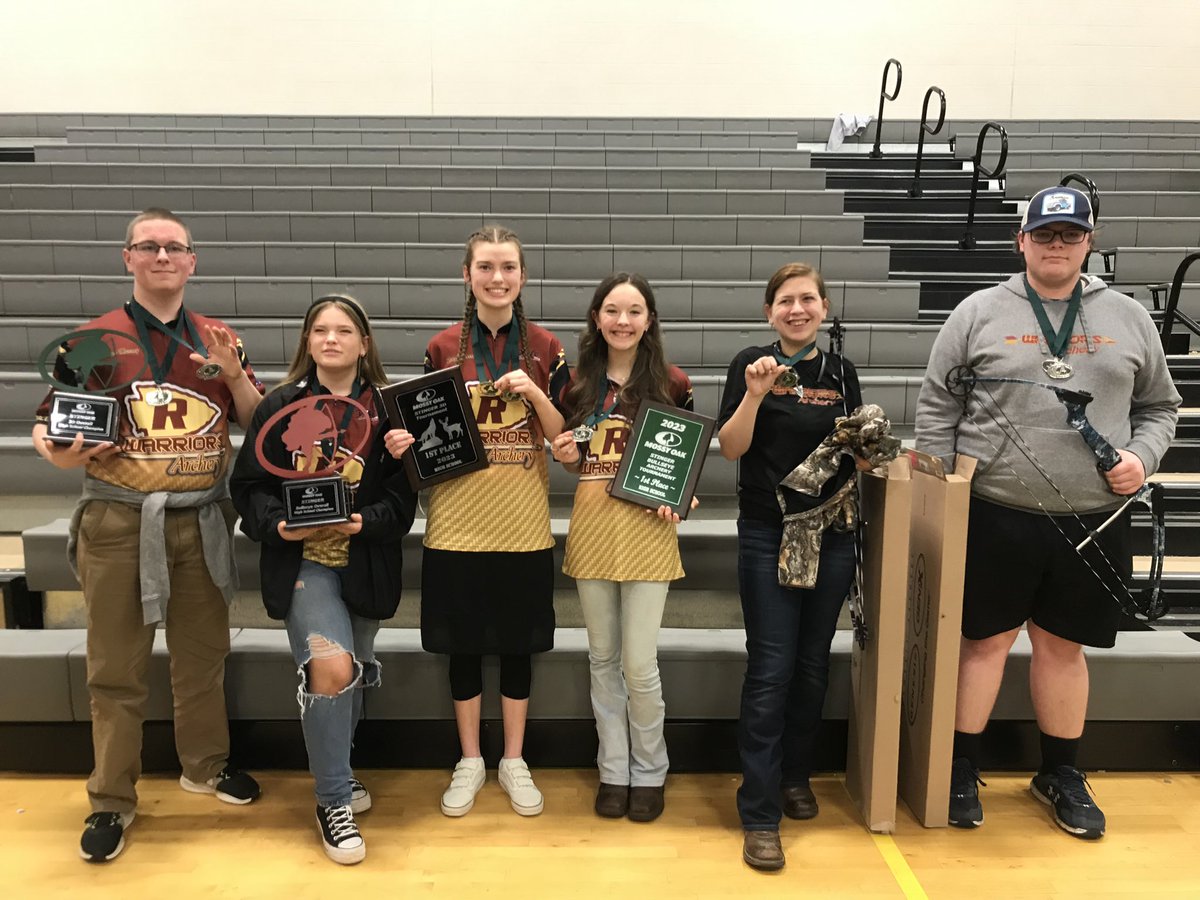 RHS Mossy Oak Medalists:
3D
Calvin Black-1st, Sean Murray-5th
Reagan Garrett-2nd, Briley Hunt-3rd, Maddie Simpson-4th
Bullseye 
Calvin Black-1st, Sean Murray -2nd
Beck Gee-1st, Reagan Garrett-4th <a href="/RHS_SID/">David Limbaugh</a> <a href="/RiverdaleHighTN/">Riverdale HS</a>