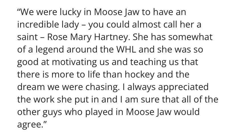 #MJWarriors alum Torrin White has followed in the footsteps of #CityMJ’s Rose Mary Hartney and became an Educational Advisor w/ the Medicine Hat Tigers in 2021.