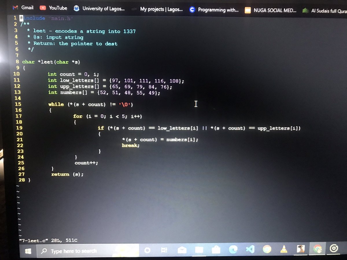 dreamville_son's tweet image. Day 5 
Working further with some of my previous tasks on alx
This time on pointers, arrays and strings, and also on Recursion in C
#100DaysOfCode #100daysofcodechallenge #cisfun
#alx