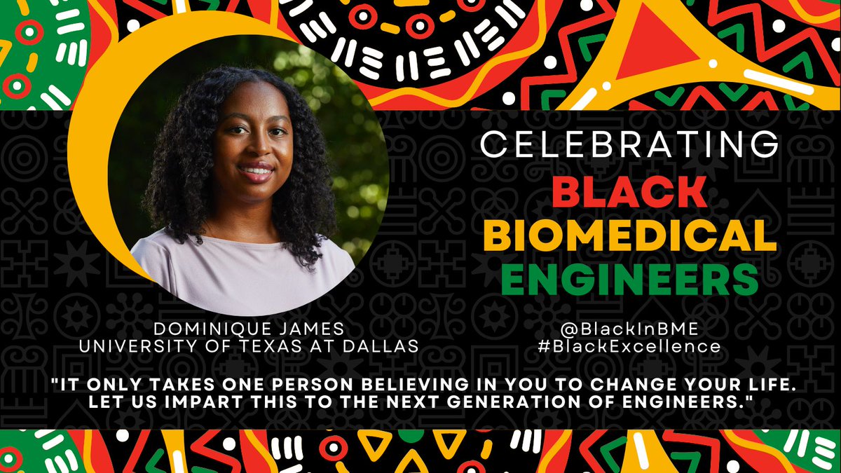 Always making the most out of her opportunities, Dominique James (<a href="/bme_utd/">Bioengineering_UTDallas</a>) is #BlackExcellence in BME. This <a href="/TheGMSP/">Gates GMSP Scholars</a> and💎<a href="/GEMFellowship/">GEM Fellowship</a> awardee will use biomedical imaging and therapy to make a positive impact toward healthcare equity. Submit who's next bitly.ws/zCMp