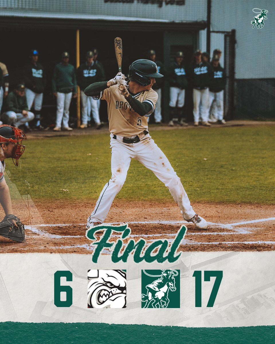 2 touchdowns &amp; a field goal!
 
McDowall: 2-4, 3R, 5 RBIs, 2 HRs
Fleckenstein: 3-5, 2 RBIs 
Martinez: 2-2, 2R, 3 RBIs
Gaunt: 3-4, 3R, 1 RBI, HR
Butz: 6IP, 6ER, 2BB, 6Ks
 
#DroverDUB x #DroverNation🐎