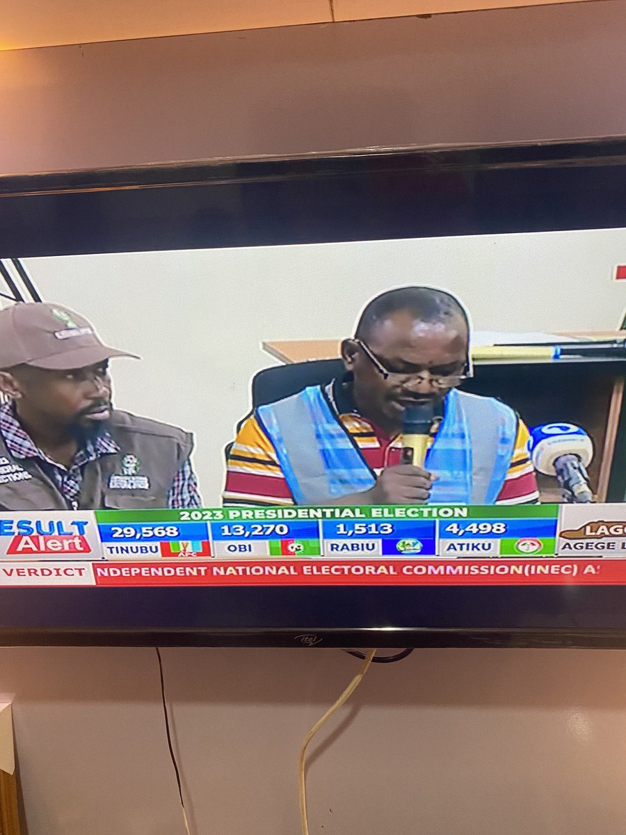 LP got a total number of 29,568 in Agege but INEC switched the results to APC and reduced the numbers for LP to 13,270. 😳