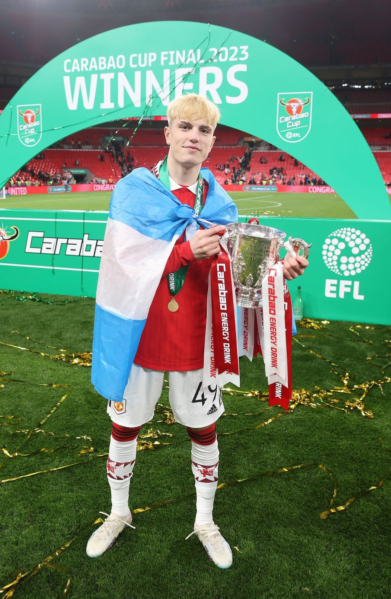 HQMUFC's tweet photo. Alejandro garnacho 🇦🇷 

 #CarabaoCup https://t.co/k2Jd9qyCav