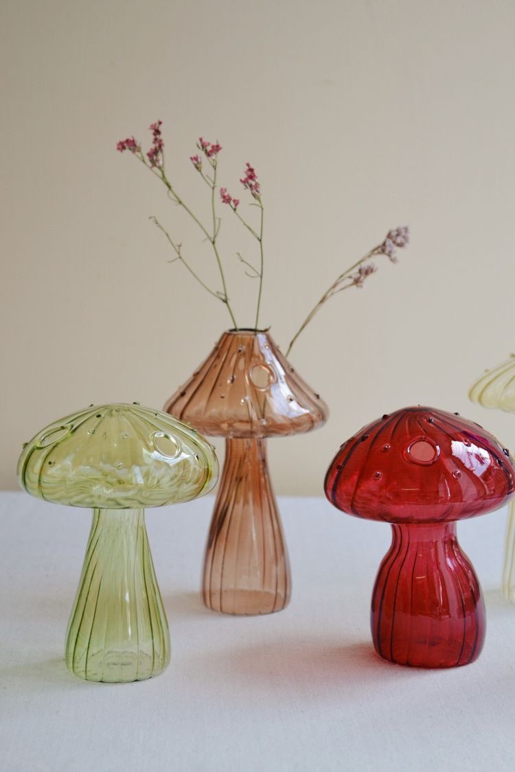 300moods's tweet image. Mushroom flower vase