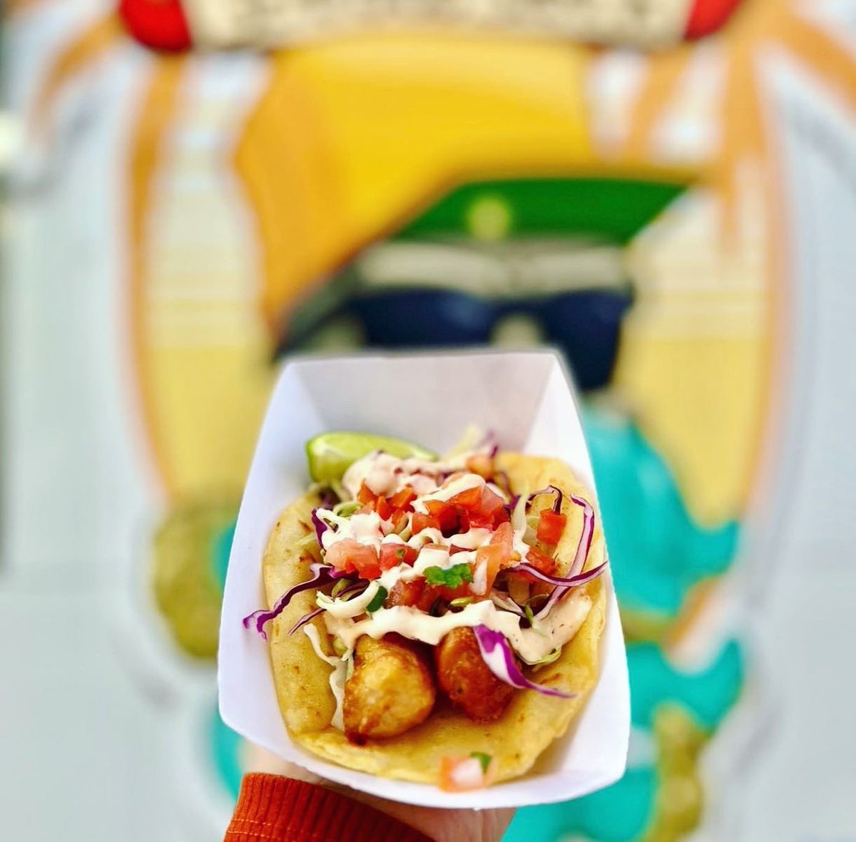 We have @olemannys 🦐🌮🍟 down at #thecreek today starting at 1pm, come by grab a pint🍺 or two and enjoy some awesome food!!! #sundayfunday #seafoodshack