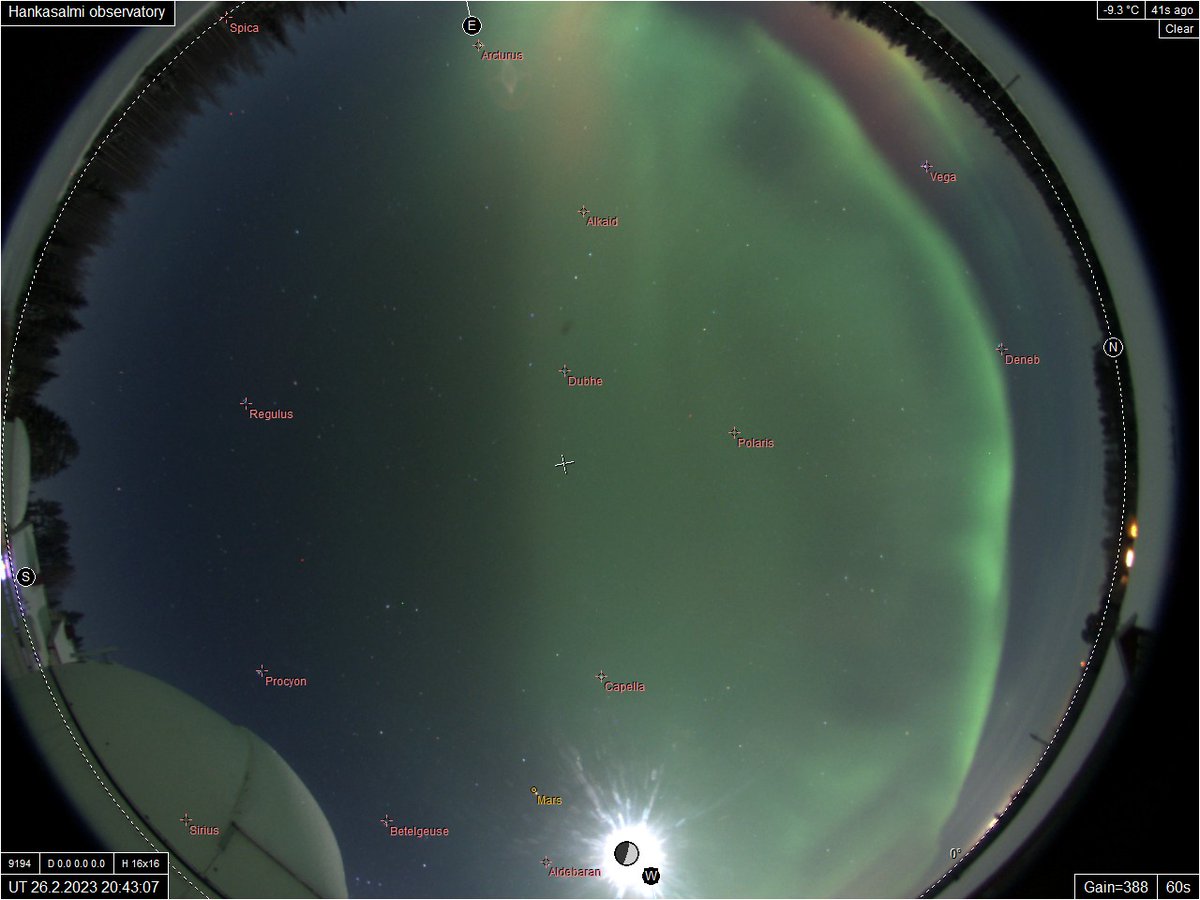 Momenteel vanuit Hankasalmi, Finland op 62 graden NB