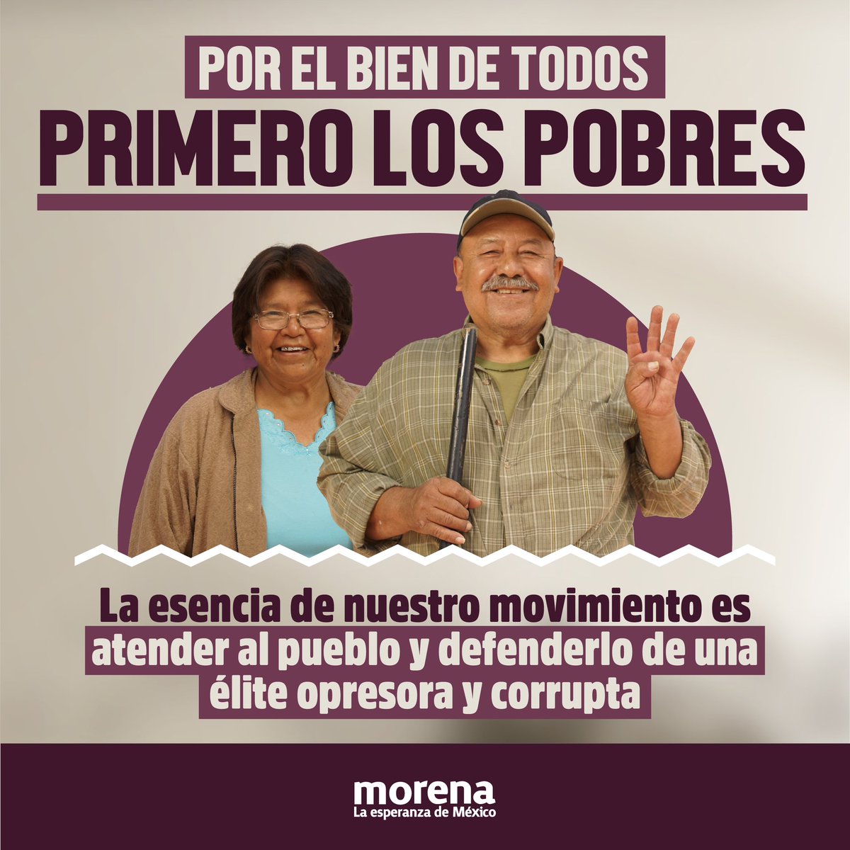 PartidoMorenaMx's tweet photo. Por el bien de todos, primero los pobres.

Durante décadas, los malos gobiernos abandonaron al pueblo. En nuestro movimiento se atiende primero a quienes más lo necesitan. https://t.co/WqNAeJY7bW