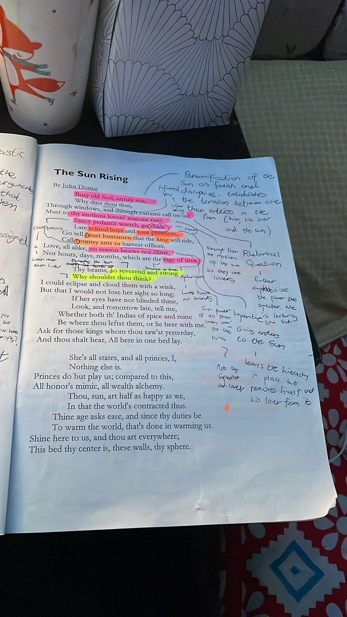 Only in A Level English Literature you get a poem of a man literally shouting at the sun. John Donne was something else… #EnglishLiterature #alevels2023 #johndonne