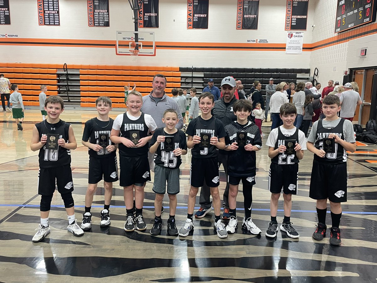 Congratulations to the 5th grade division champions Perry Panthers at the 2023 Tiger Cage Classic. Final score of 26-25