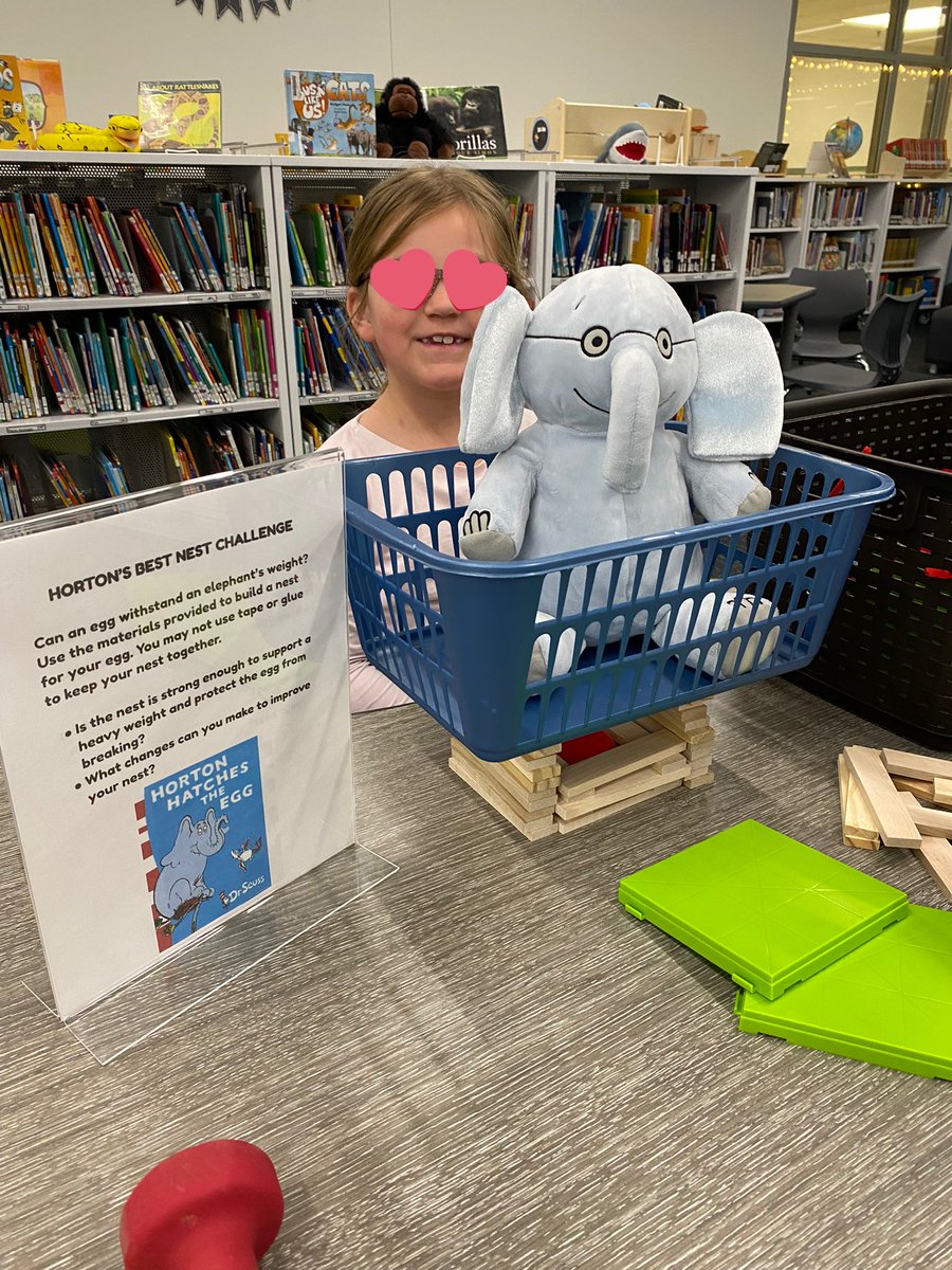 GlenhopeLibrary's tweet photo. In honor of #EngineersWeek 2023, our Glenhope Library makerspace was full of engineering challenges! Can you build a nest to withstand the weight of an elephant? How about engineering a roller coaster or designing a car for speed? #GCISDLibrary @GHESGators https://t.co/NuO0JYn4C9