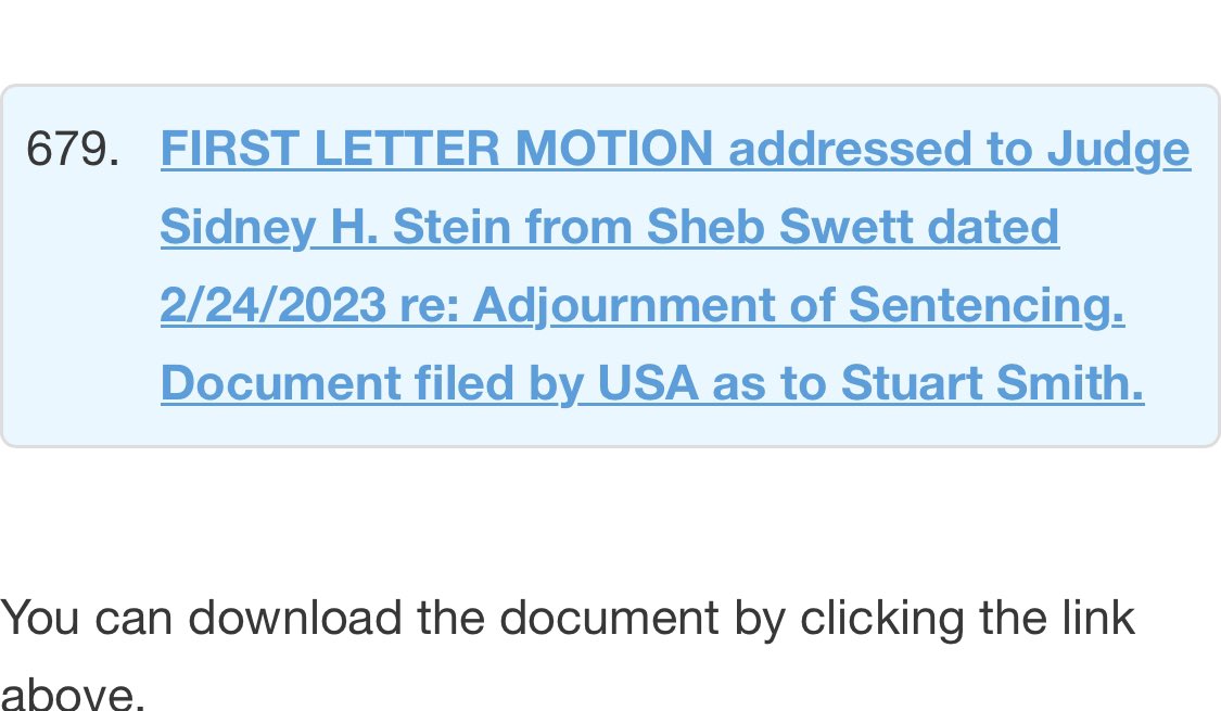 _happilyMarreed's tweet photo. STUART SMITH sentencing has been delayed…..apparently he must has the “goods” on several other co-defendants. HOPEFULLY he mentions the “Coach Shah connection”. #jenshah #federalprison #stuartsmith #rhoslcreunion ⬇️⬇️⬇️⬇️ https://t.co/pBYEbQ9Tp3