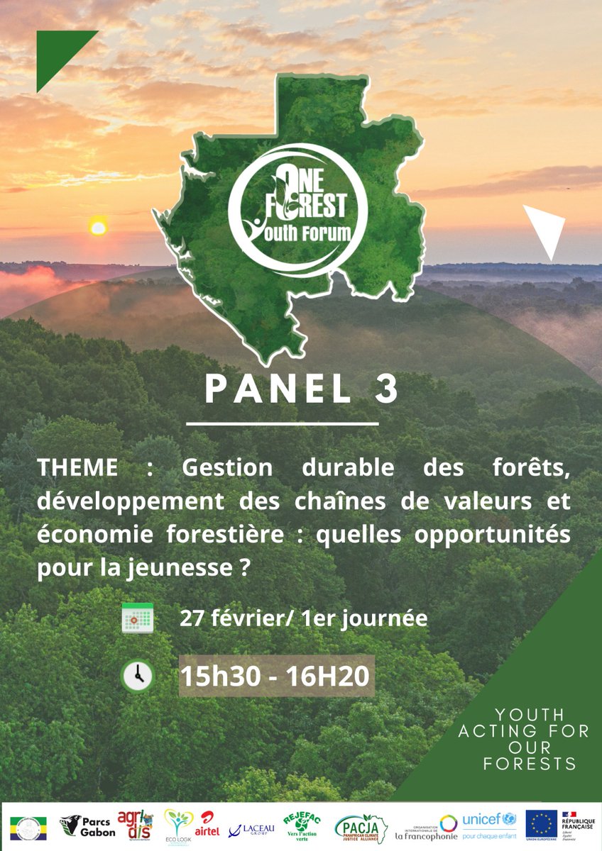 .#EconomiaVerde 🌳

Nuestro Director Ejecutivo Sr. @NchasoOscar estará en Libreville, Gabón 🇬🇦 para asistir al #OneForestYouthForum  
Moderará el panel: 'Gestión sostenible de bosques, desarrollo de cadenas de valor y economía forestal; oportunidades para la juventud'.