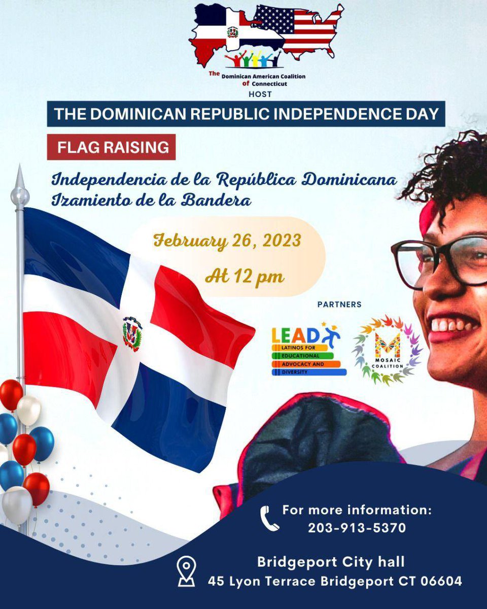 1993prpfc_'s tweet photo. Wishing all with Dominican heritage a Happy Dominican Independence Day—Especially those in our community who have had a tremendous impact🇩🇴🇺🇸🇵🇷 

Dominican Independence Day! Bridgeport Connecticut

Que viva la Republica Dominicana! 
🇩🇴🇺🇸🇩🇴🇺🇸🇩🇴
#dominicanrepublic https://t.co/oY8gc85LER