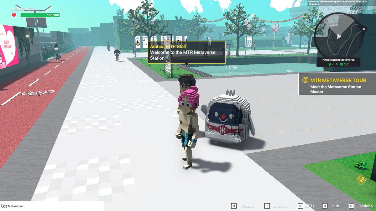 Bubblem14's tweet photo. @TheSandboxGame I found the Delivery Robot in Next Station: Metaverse! 🚉 #LunarNewYearTSB https://t.co/aWMkh42ha7