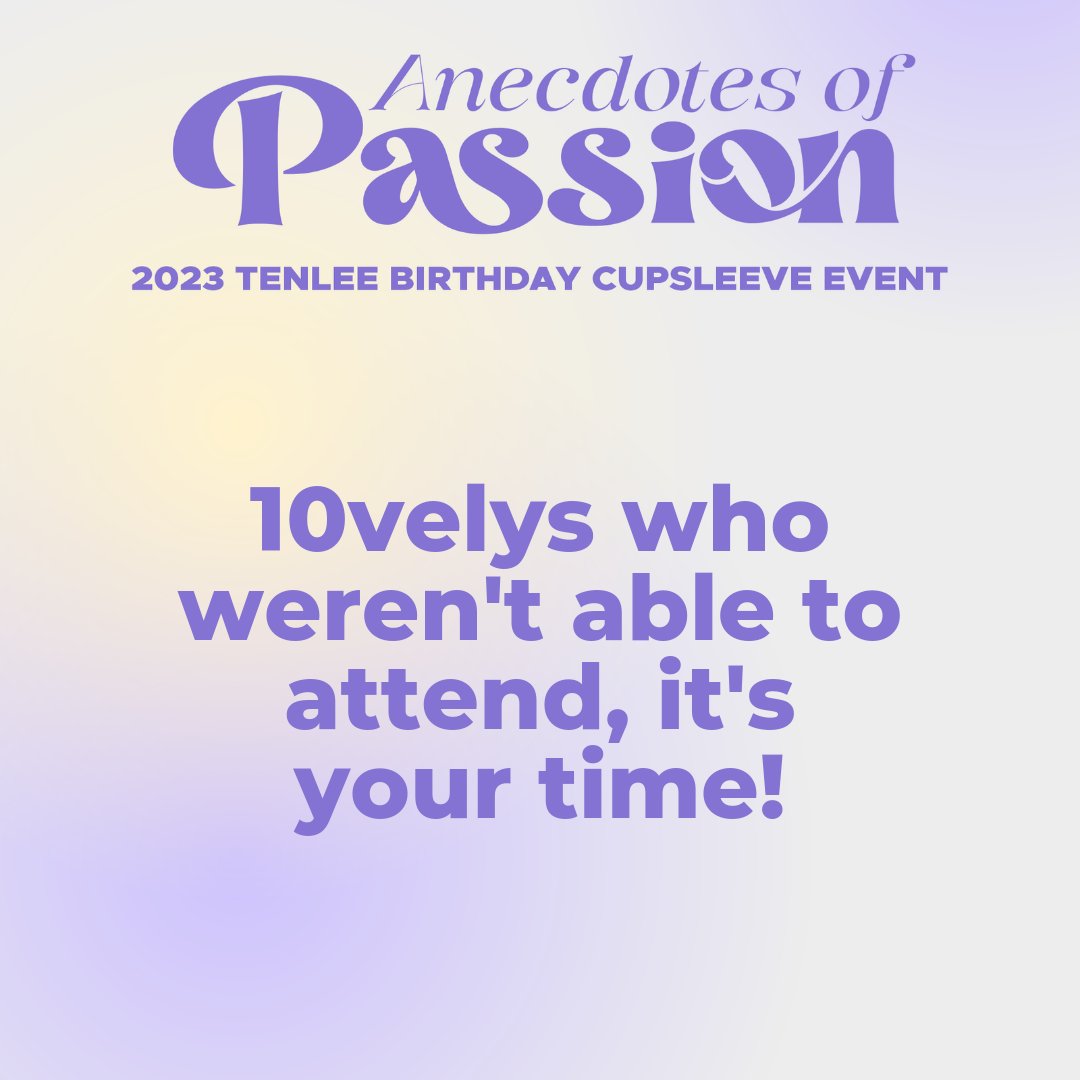 Anecdotes of Passion: TEN Birthday Cupsleeve Event tweet media