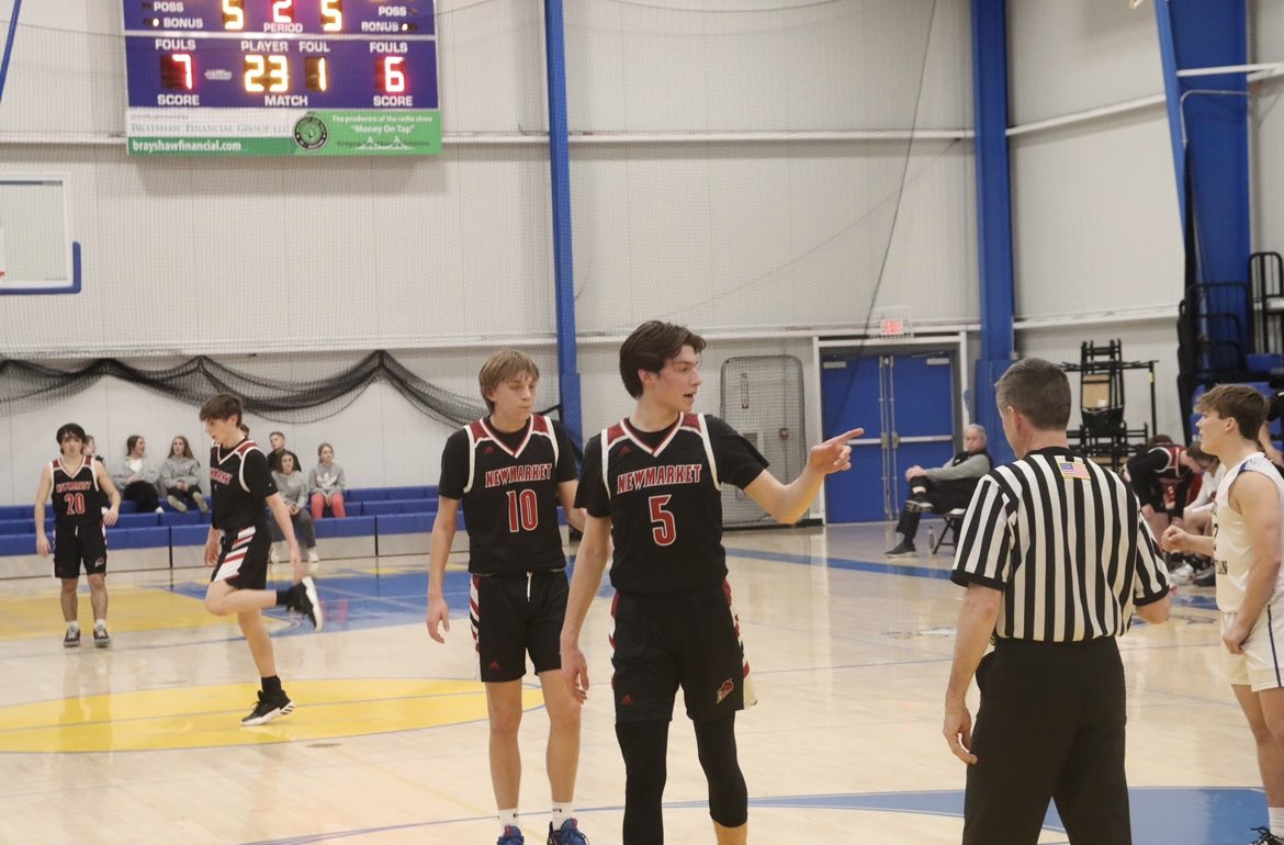 MarcNBCBoston's tweet photo. 6’6” Newmarket NH wing @BarisFortier’s 2022-2023 season: 22 ppg, 12 rpg, #3 scorer in D4, five 30-point games. Scores at all 3 levels, above the rim player. @RivalsNation AAU up next. Full season &amp; individual game highlights here: https://t.co/b9ZLYlXCeu https://t.co/kXX8IE3YhE