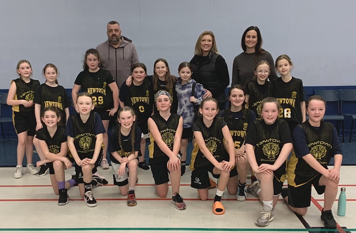 We are so proud of Newtown Grade Five Girls Basketball team! They are going for GOLD at 2:00 today. Go Lions!