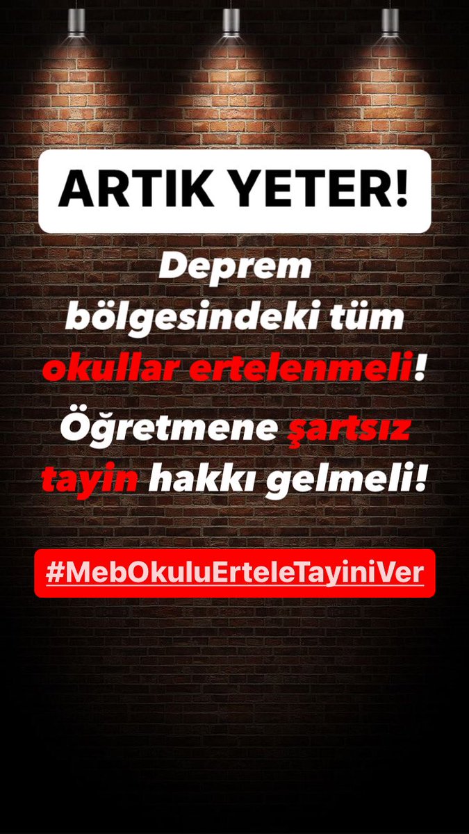 Bütün bakanlıklar tayin hakkı verirken biz öğretmenler bu ülkenin evladı değilmi...

#MebOkuluErteleTayiniVer