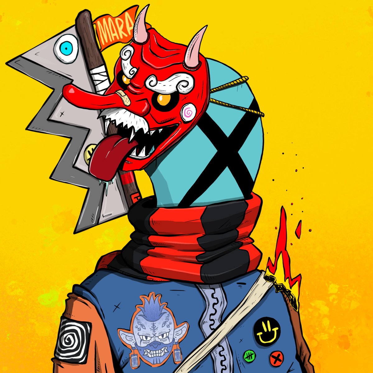 Theo_designer's tweet photo. @MARAnft_dao @whoisryn0 @TaiyoPilots @CetsOnCreck @SoDeadNFT @BestBudsNFTs @oogyNFT @Primatesnft @GorillaeNFT @UkiyoNFT_ @Dark_Skellies @DrunkenApeSC @ZeroHerosNFT @TheStonedFrogs @dabloonsNFT #artMARAuders https://t.co/WbQy35yQbV