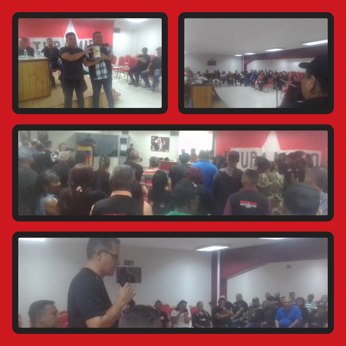 #Ahora en reunión ampliada Edo. Zulia <a href="/Tupa_Esteban/">Esteban Fernández</a>: Más que venir yo a hablar y dar un discurso, queremos escuchar a nuestra militancia @TupamaroMRT. Queremos ver el trabajo que han venido realizando sus fortalezas, debilidades y orientar”
#ComunaYProduccion 🔴⚫️