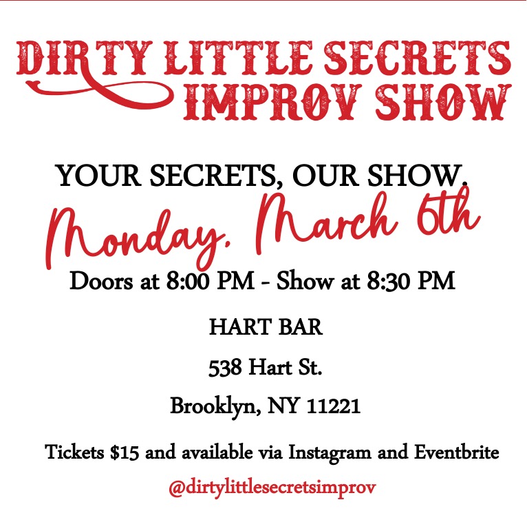 ItsMinto's tweet photo. Yes Friends! So nice we're doing it twice. Monday March 6th. C'mon out and let your secrets see the light of day (as much as a basement in a lovely bar will allow anyway)

https://t.co/YwXPafawIP https://t.co/0AswTQck3L