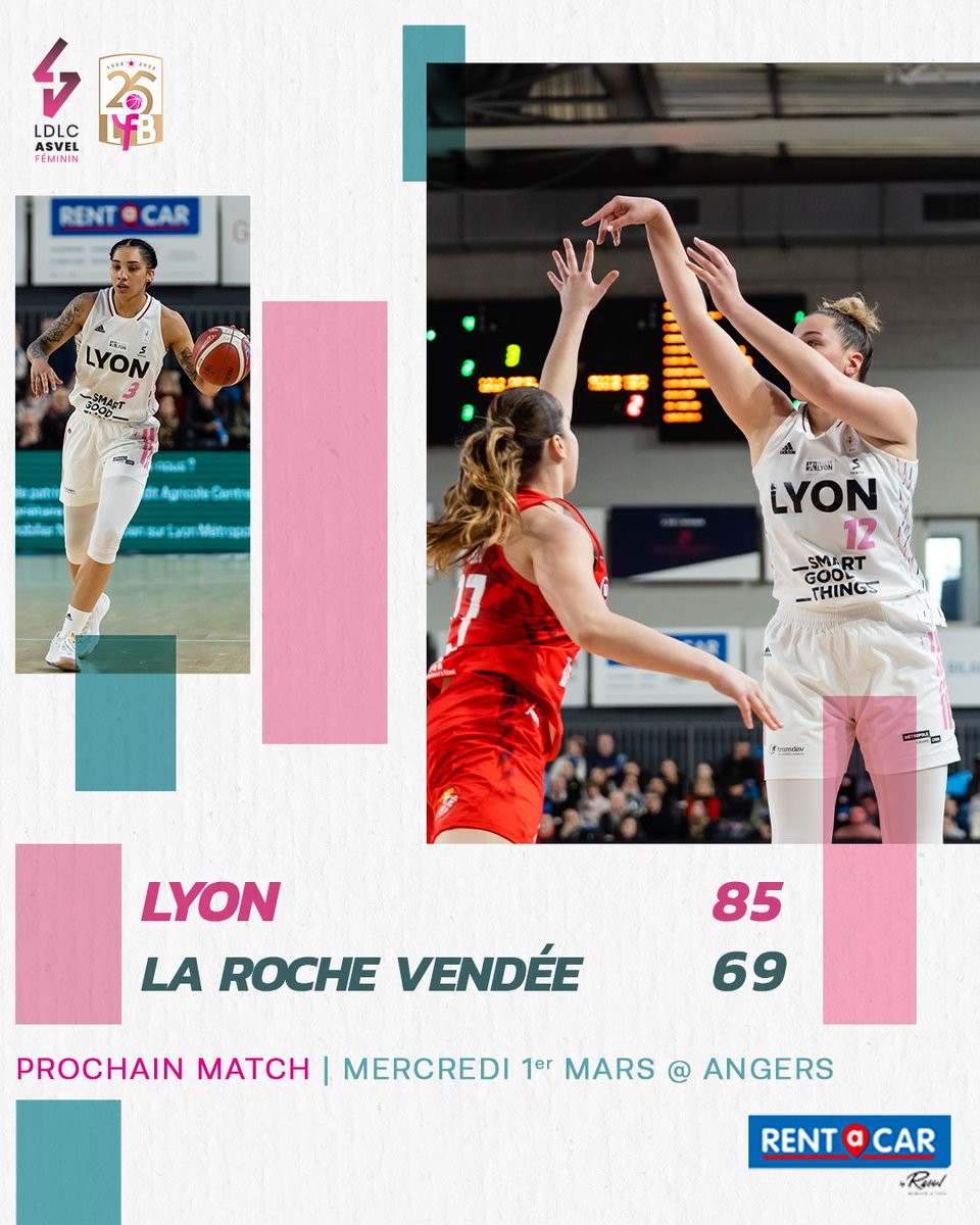 🔥🔥🔥 Les Lionnes restent sur leur lancée et signent leur 9ème succès consécutif en l'emportant face à <a href="/larochevendee/">La Roche Vendée Basket Club</a> ce dimanche ! 

#ASVElles #LFB25