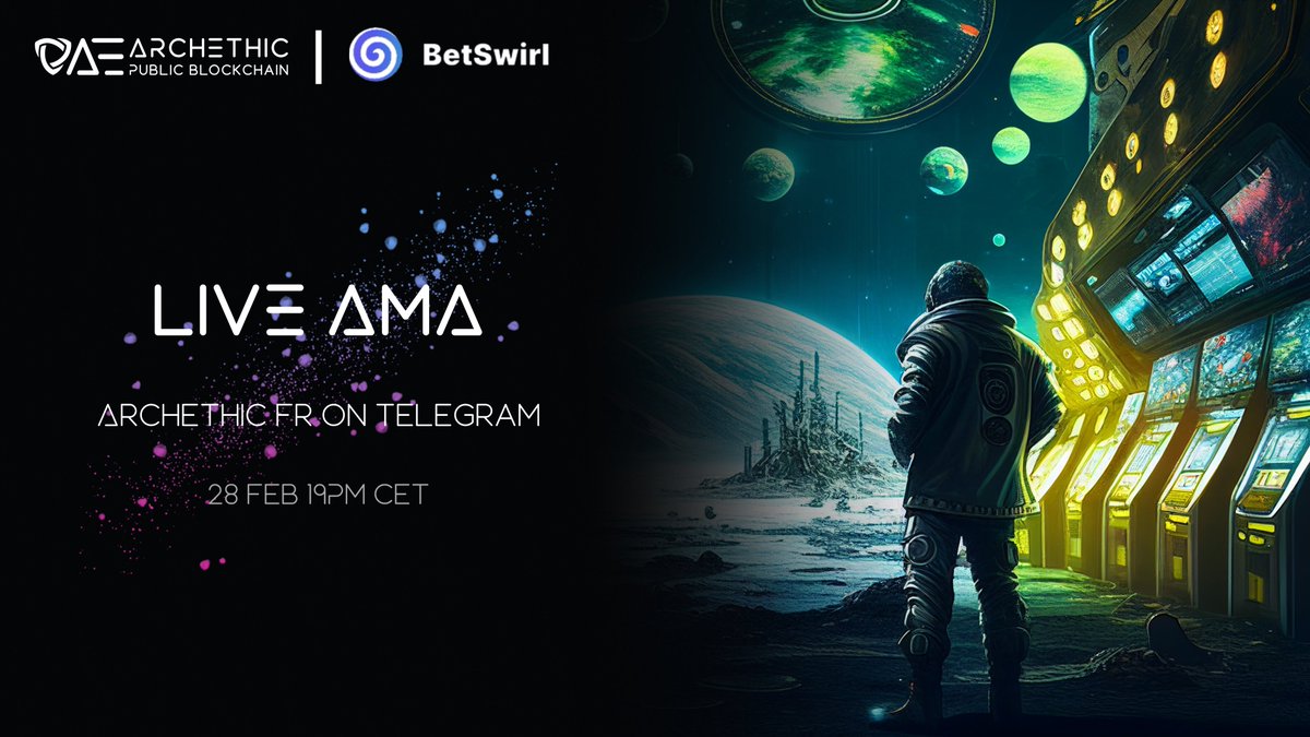 archethic's tweet photo. Archers, we're hosting an AMA with our partner @BetSwirl 

💬BetSwirl is an online cryptocurrency gaming platform featuring exquisite design and flawless performance

⏰ 28 February , 7PM CET 

📍 Telegram Archethic FR

📎 https://t.co/ydpHnLRR7t

#Archethic #Blockchain #Crypto https://t.co/2PgjeEFZii