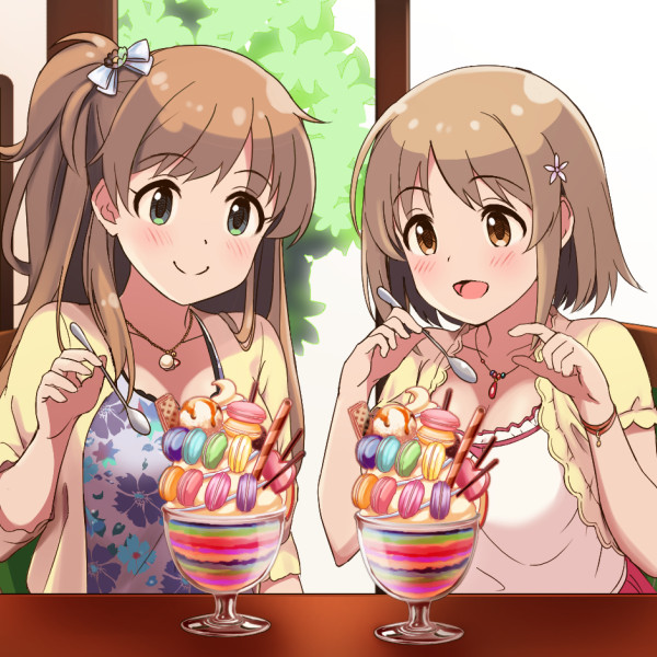 ずいけん(う～44)@po_pp_uさん主催の三村かな子さん合同誌にこちらのイラスト(+α)で参加いたしました
ステキ専用サイトも開設されているようです
レインボーマカロンパフェにほんの少し詳しくなれたような気がします…あ、パフェはコピペです……
#モバマスかな子アンソロ https://t.co/9RVsAkXQks 