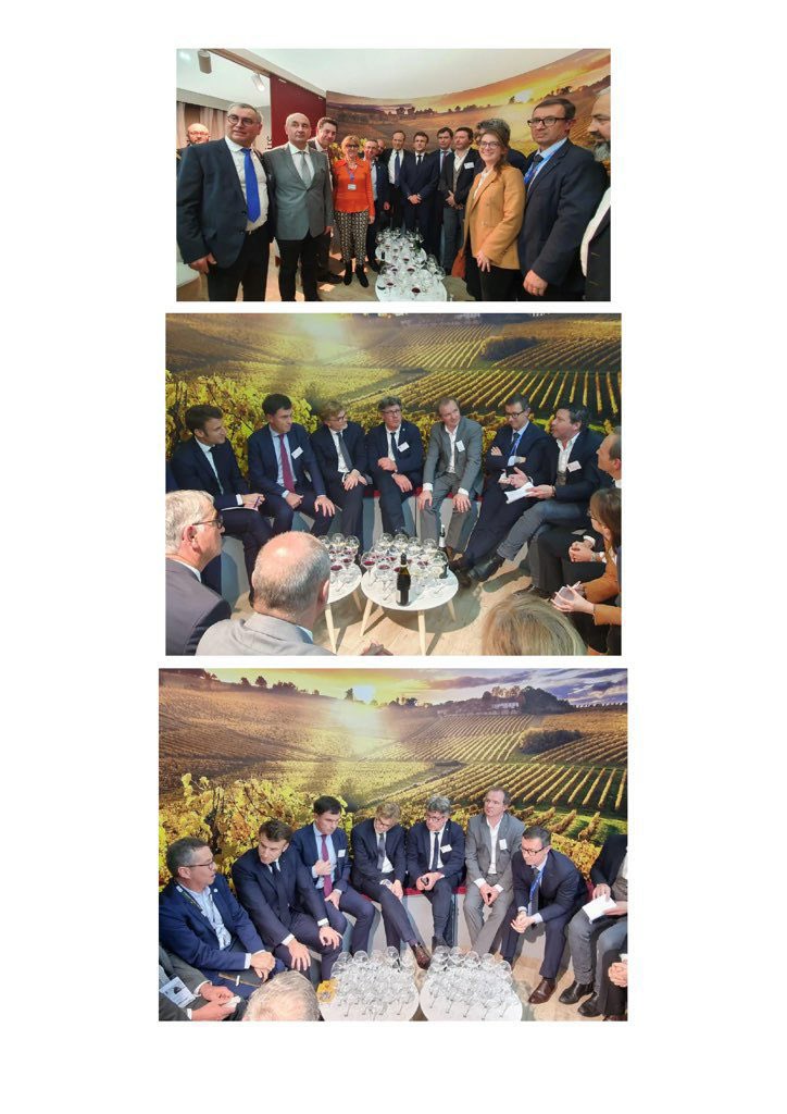 Emmanuel Macron sur le Pavillon des Vins au Salon Agri. Travail et dégustations…