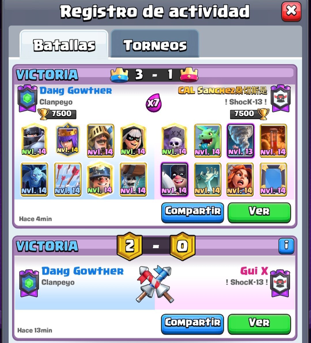 "Primera semana de guerra en clanpeyo 🍂❤️"

#clashroyale