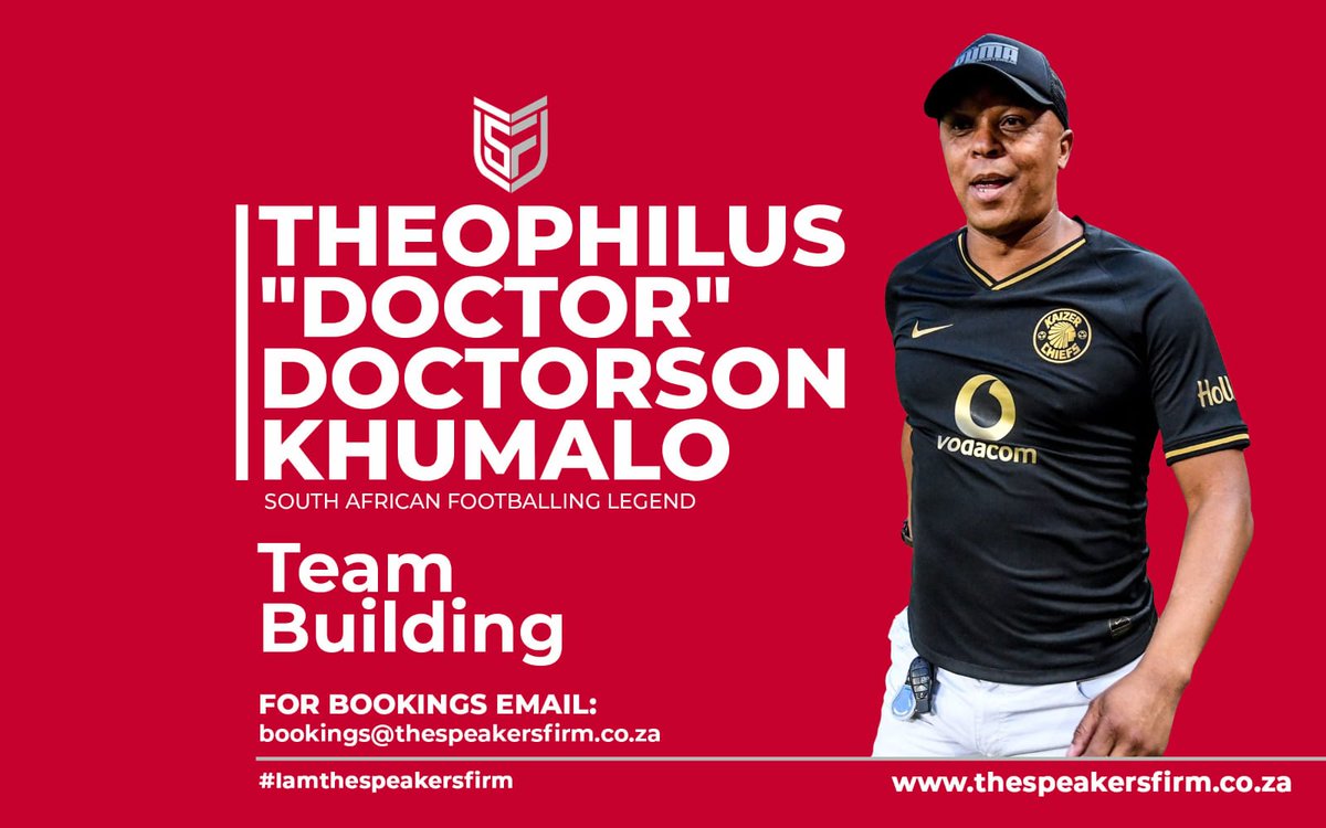 speakersfirm_za's tweet photo. Meet South African Football Legend, @DK15_official,
To book Dr Khumalo for your event contact: @Theezazmolo at: bookings@thespeakersfirm.co.za

To learn more visit our website at: https://t.co/ahvO54v6bY
#IAmTheSpeakersFirm #speaker #yourplatformourtalent https://t.co/ImqPgAB1DX