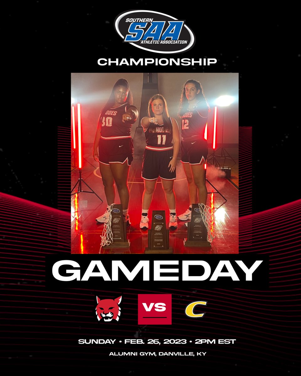 Rhodes_WBB's tweet photo. Championship Sunday! Tune in as your Los Lynx play for the SAA Title today at 2pm est! https://t.co/Q913pVOPT6