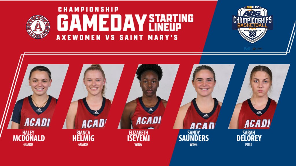 AcadiaAthletics's tweet photo. #StartingLineup on Championship Sunday!

We've seen then all year long! #GoAcadiaGo https://t.co/nR3Fr6UWYi