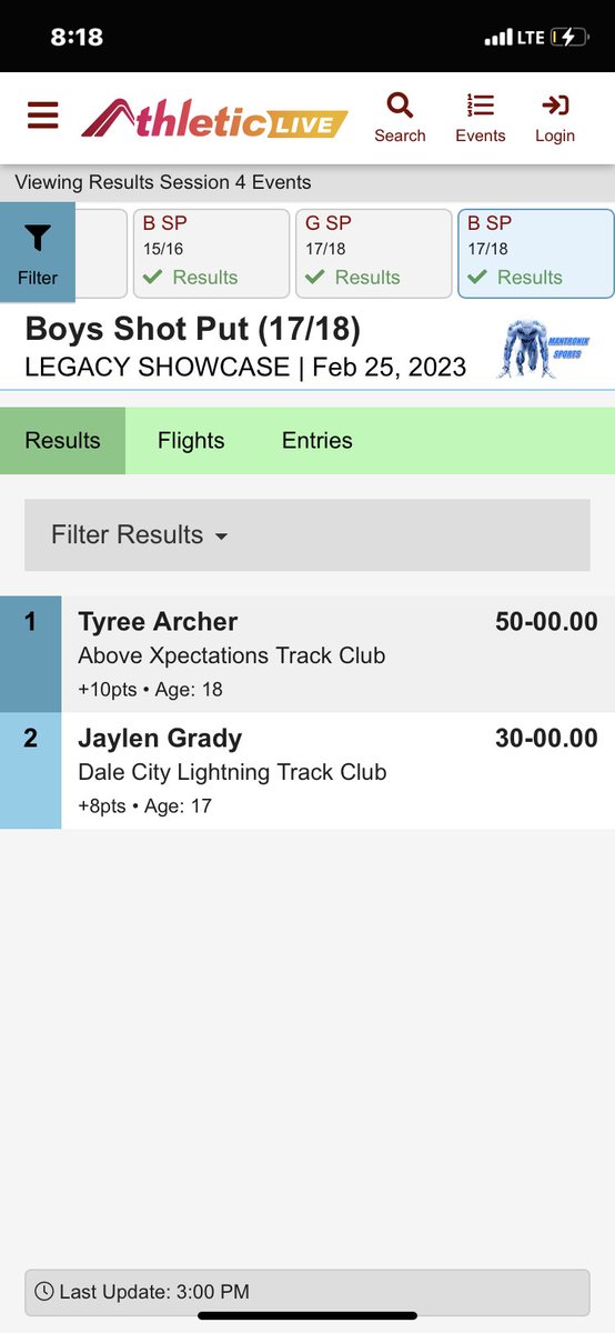 TyreeArcher's tweet photo. Feels good. Feels so relieving🙏🏾. New PR 50ft 6in, not sure why they didnt add the inches. https://t.co/x2Ezif6sdB