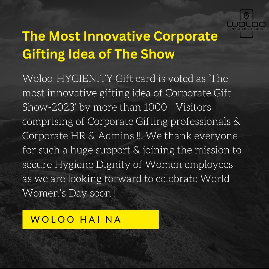 woloo_in's tweet photo. The Most Innovative Corporate Gifting Idea of the Show Voted by 1000+ Visitors & Corporate Representative
Woloo x Nesco
.
#thankyou #gifting #corporatelife #corporategifts #exibition #woloo #HygieneDignity #WolooHaiNa https://t.co/ihIF3GFb8C